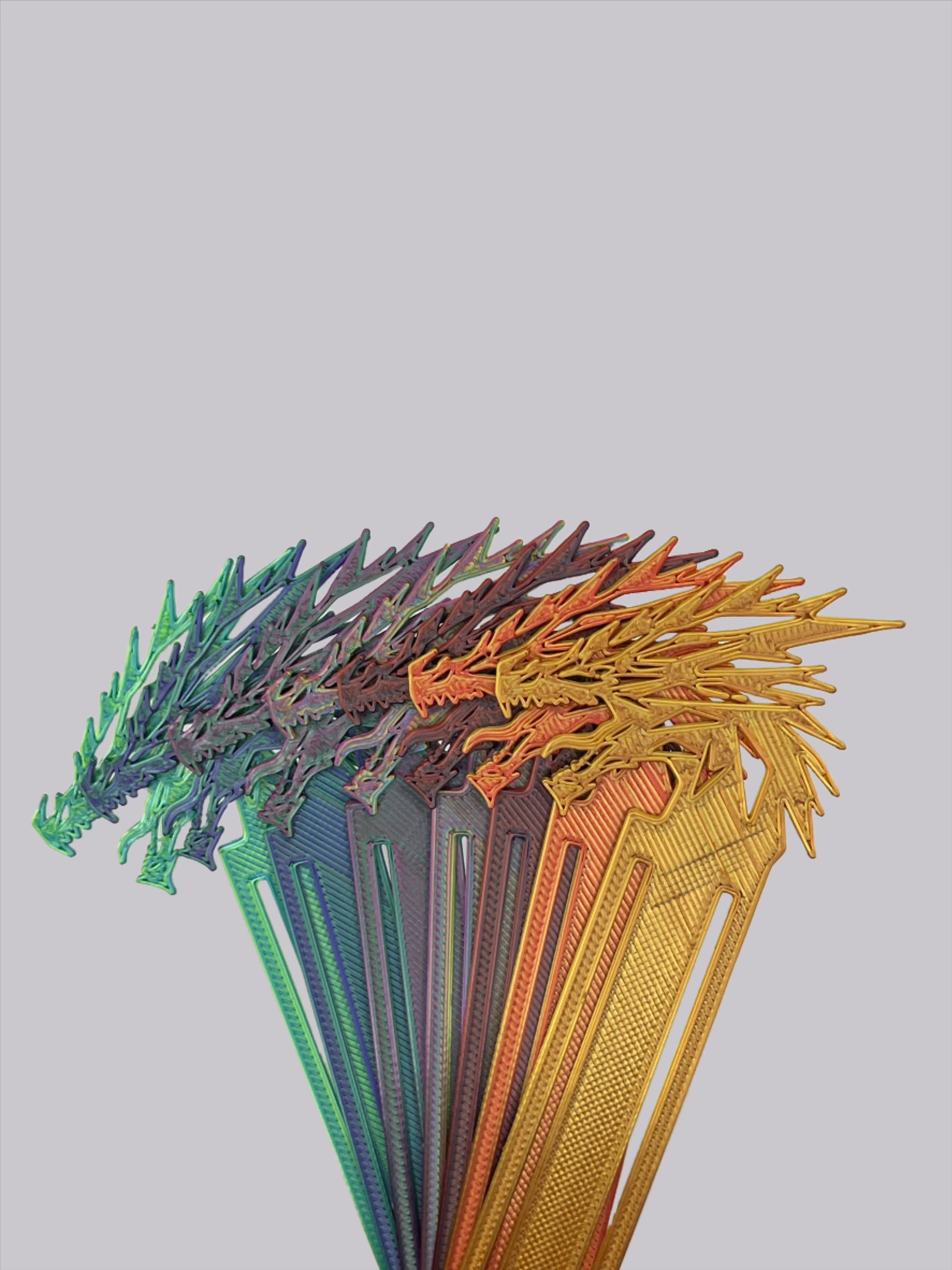 3D dragon bookmarks